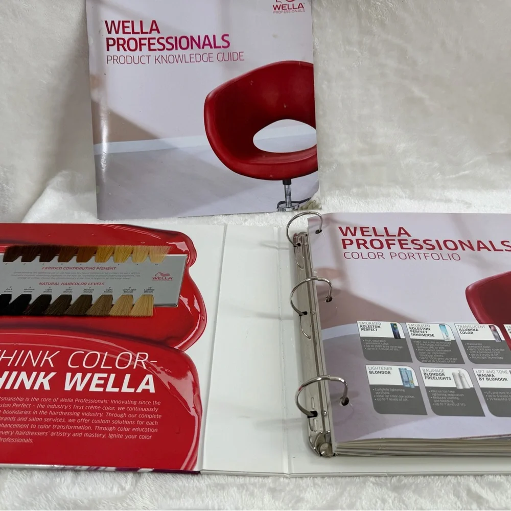 Wella Red Color Portfolio Binder with Branded Cover